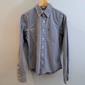 Abercrombie & Fitch Men's Small Long Sleeve Button Down Muscle Fit Plaid Shirt